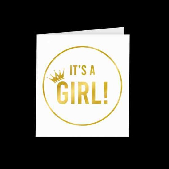 Gold White Cards It&#039;s A girl