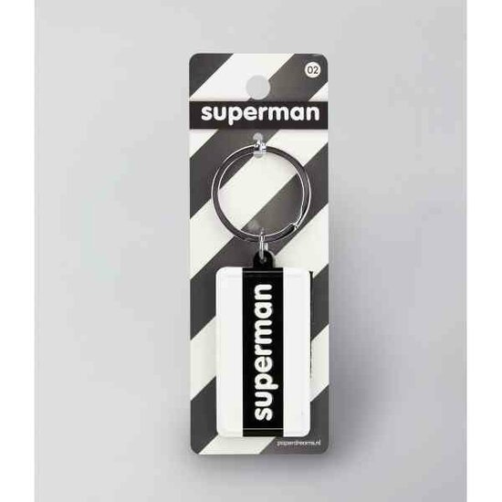 Paper Dreams Sleutelhanger Superman 13,5 Cm Staalzwart