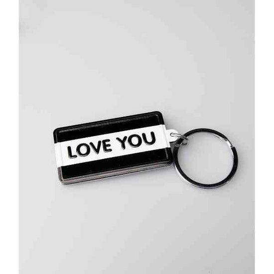 Black &amp; White keyring - Love you