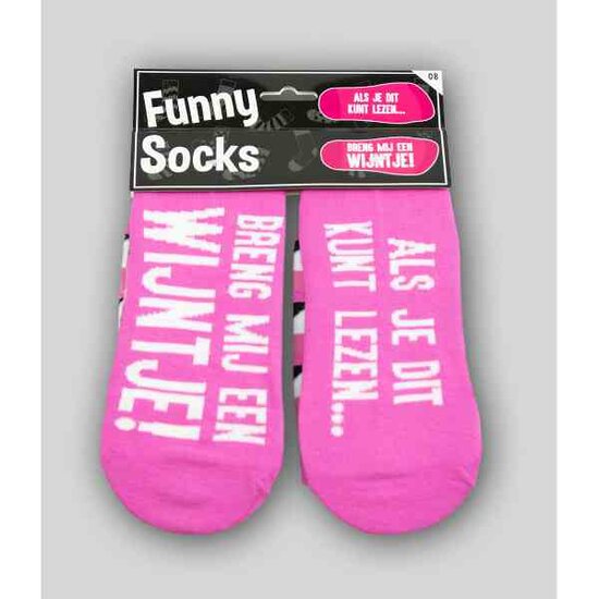 Funny socks -Breng mij een wijntje