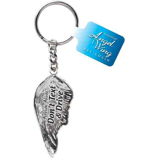 Angelstar 1158 Don&#039;t Text and Drive Angel Wing Key Chain / Sleutelhanger