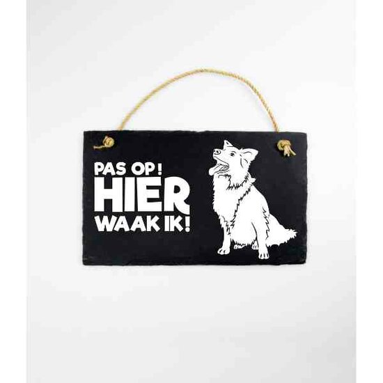 Leisteen Dieren - Border Collie / Spreuktegel