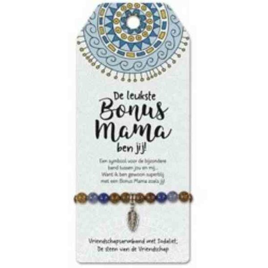 Vriendschapsarmband met sodaliet | Blauw | De leukste bonus mama