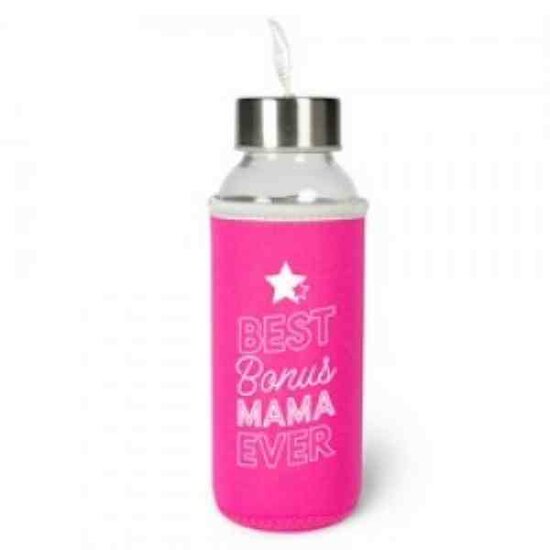 Bonus Mama Waterfles van glas met isolatie