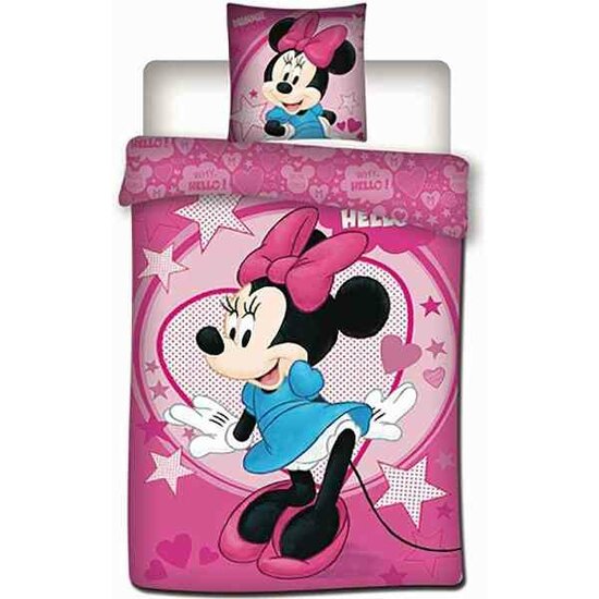 DISNEY - Duvet Cover 140X200 - Hello Minnie &#039;100% microfiber&#039;