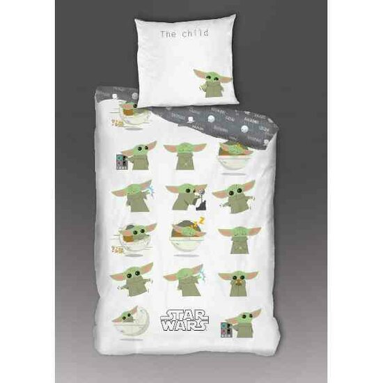 STAR WARS - Duvet Cover 140x200cm - The Child &#039;100% Coton&#039;