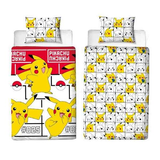 PIKACHU - Duvet Cover 140x200cm + Cushion 60x70cm - &#039;100% Coton&#039;
