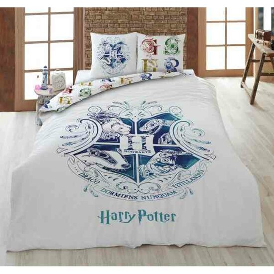 HARRY POTTER - Duvet Cover /Dekbedovertrek  140x200cm - Hogwarts W. &#039;100% Coton&#039;