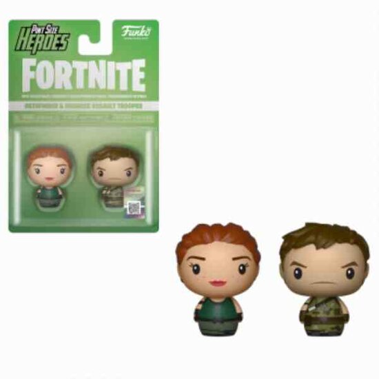 FORTNITE - 2 Pint Size Heroes Figures - Pathfinder &amp; Trooper - 6cm