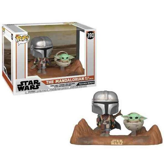 Funko STAR WARS - Pop Moments N&deg; 390 - Mandalorian &amp; The Child