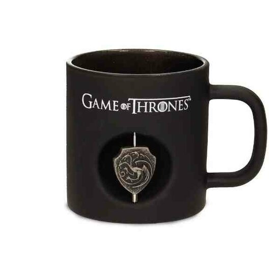 GAME OF THRONES - Mug - Targaryen 3D Rotating Emblem - Black