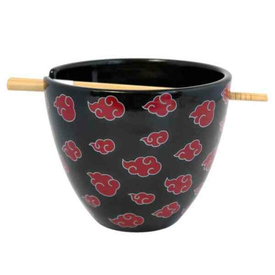 NARUTO - Ramen Bowl with Chopstick 470ml - Akatsuki Logo