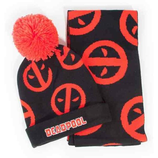 MARVEL - Deadpool - Beanie &amp; Scarf - Muts - Sjaal