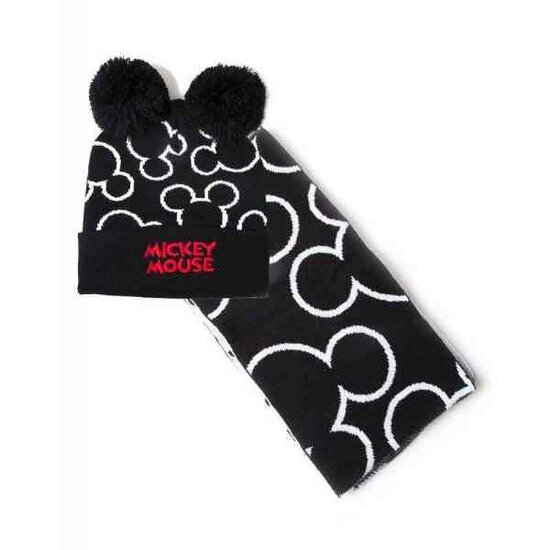 DISNEY - Mickey Mouse - Beanie &amp; Scarf - Muts - Sjaal