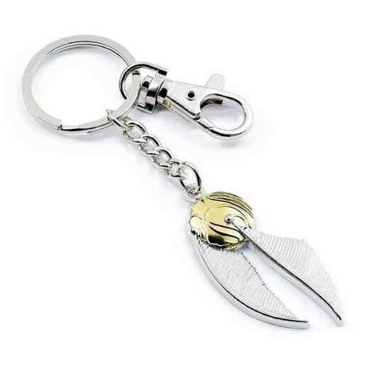 HARRY POTTER - Golden Snitch - Silver Plated Keyring / Sleutelhanger