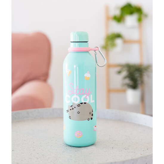 Grupo Erik Drinkfles Pusheen 500 Ml 7 X 25 Cm Rvs Lichtblauw