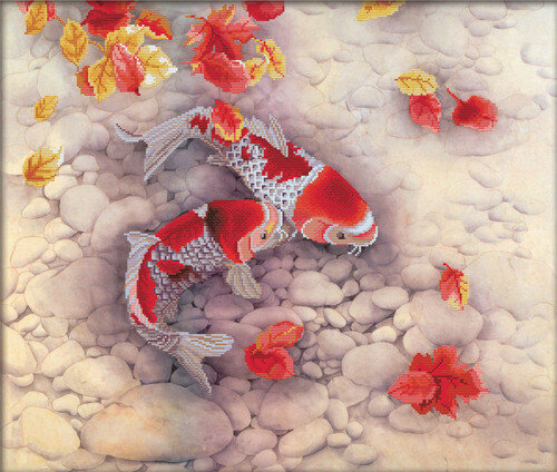 Needleart World borduurset - Koicarpers - 67x57 cm