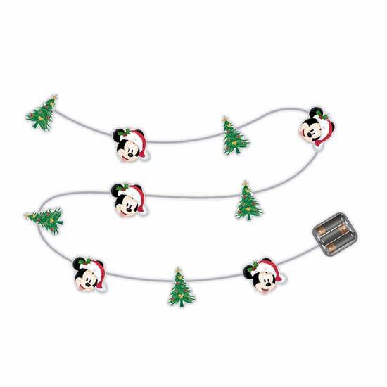 MICKEY - Christmas Lighted Garland - 10 LED - 30 cm