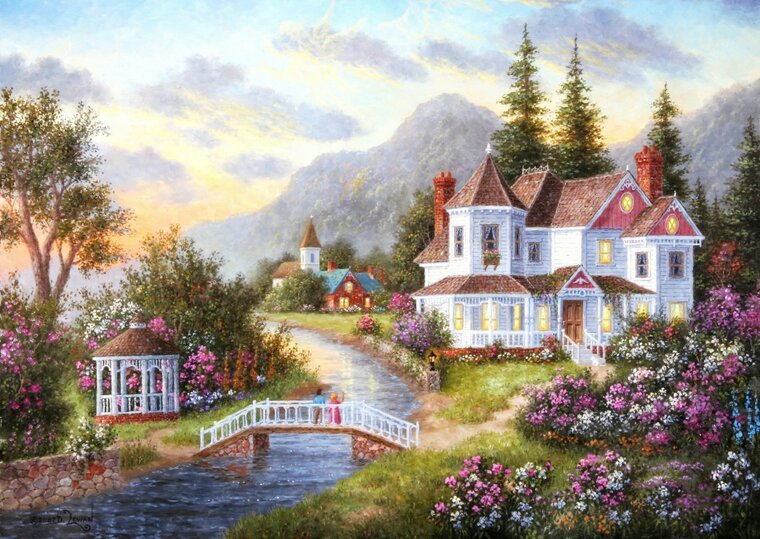 Dennis Lewan - Angels of the Evening Puzzel 1000 Stukjes