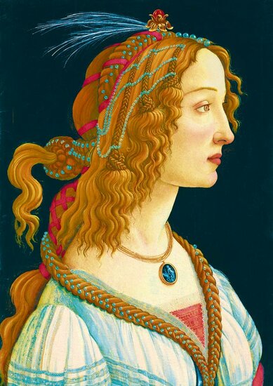 Sandro Botticelli - Idealized Portrait of a Lady, 1480 - Puzzel 1000 Stukjes