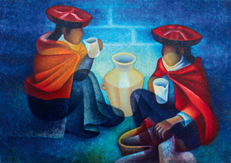 Louis Toffoli - Les Marchandes (P&eacute;rou), 1975 - puzzel 1000 Stukjes