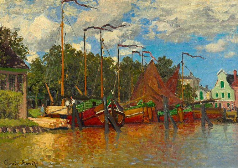  Claude Monet - Boats at Zaandam, 1871 - Puzzel 1000 Stukjes