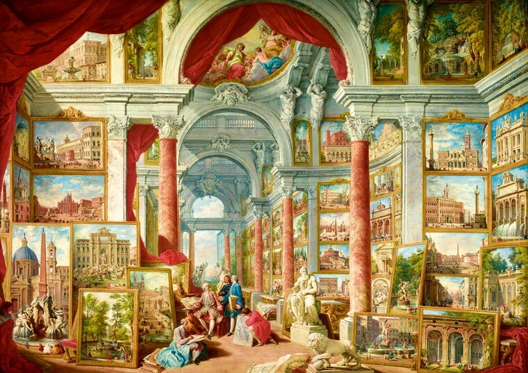 Panini - Picture Gallery with Views of Modern Rome, 1757 - 1000 Stukjes
