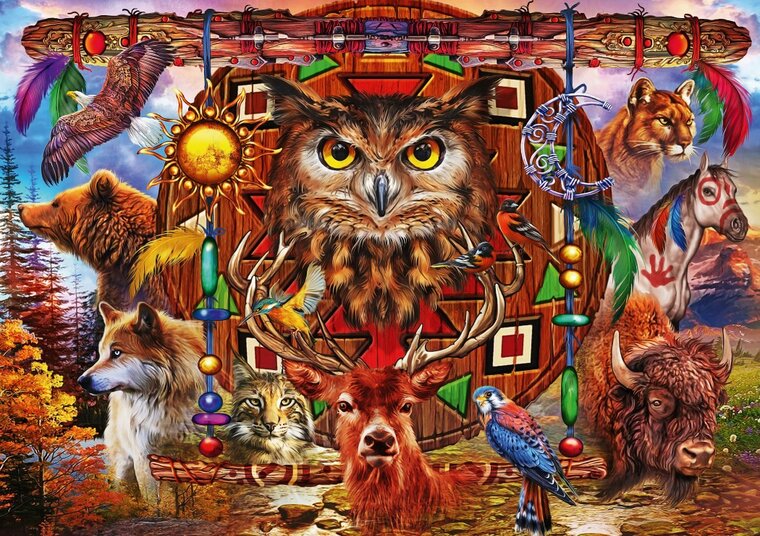 Animal Totem - Puzzel - 1000 Stukjes