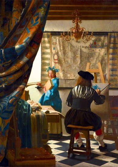 Johannes Vermeer - Art of Painting, 1668 - Puzzel -1000 Stukjes