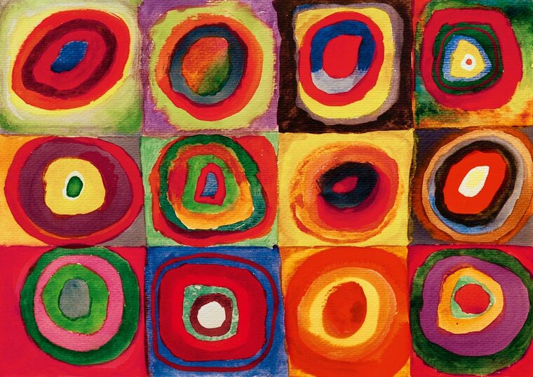 Kandinsky - Colour Study, 1913 - puzzel 1000 Stukjes