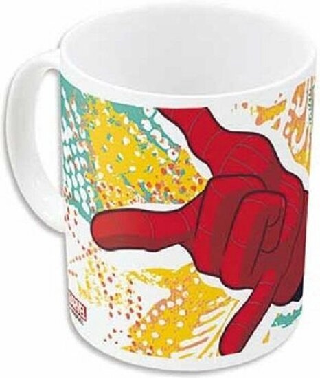 Marvel Mok Spider-man 350 Ml Junior Keramiek Wit/rood