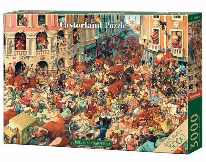 Bull Run in Pampeluna   Puzzel 3000 stukjes