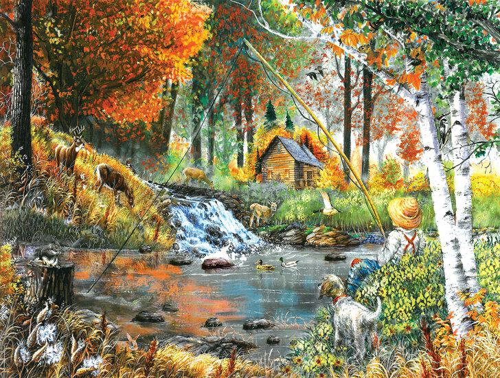 Fishing Companions  XXL Stukken  - Puzzel - 500 Stukjes