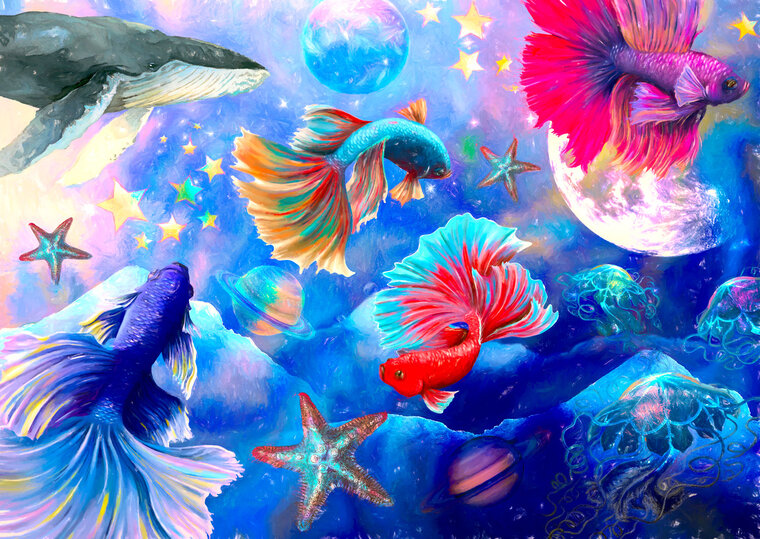 Deep Sea Galaxy - Puzzel - 1000  Stukjes