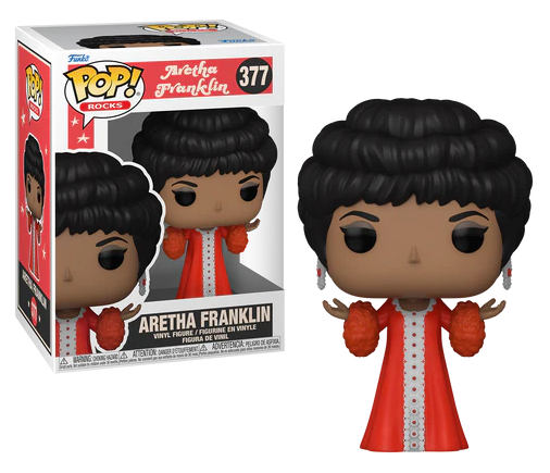 Funko MUSIC - POP Rocks N&deg; 377 - Aretha Franklin (Red Dress)