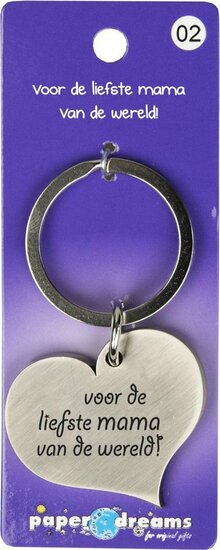 Hart Sleutelhanger - Voor de liefste mama - Moederdag