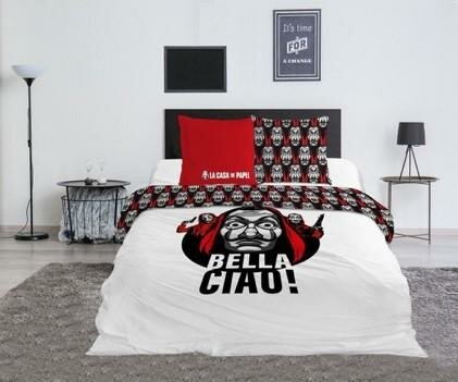 CASA DE PAPEL - Parure de lit 240x220cm - Bella Ciao &#039;100% Coton&#039;