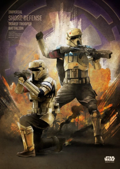 ROGUE ONE KEY FORCES - Magnetic Metal Poster 45x32 - Scarif Trooper