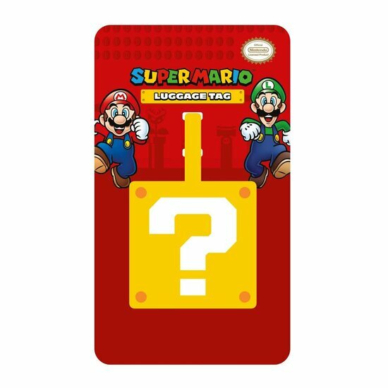 SUPER MARIO - Question Mark Block - Lugage Tag &#039;10x18&#039;