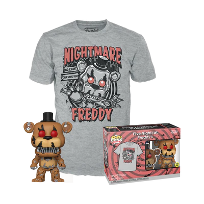 FNAF - Booble Head POP N? 111 - Freddy (GW) + Tee (XL)