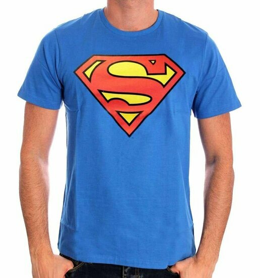 SUPERMAN - T-Shirt Blue Classic Logo (L)