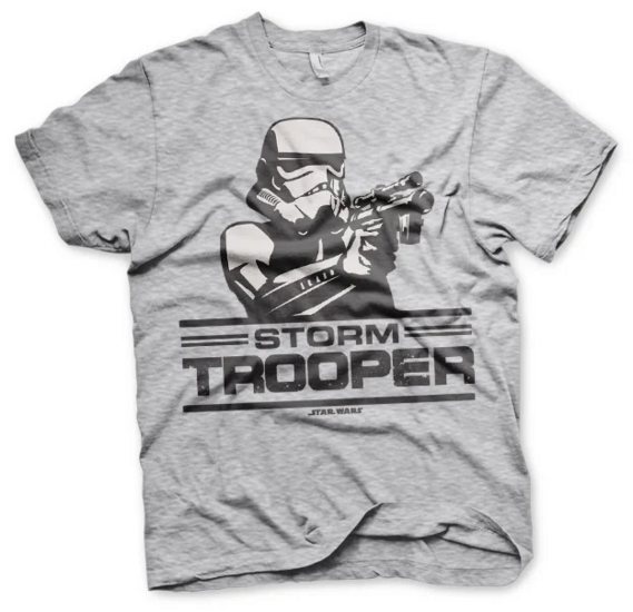 STAR WARS - T-Shirt Aiming Stormtrooper - H.Grey (S)