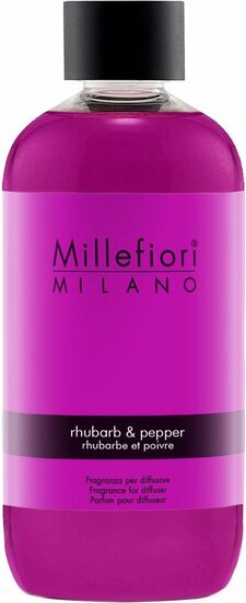 Millefiori Milano - Navulling voor Geurstokjes 250 ml Rhubarb &amp; Pepper