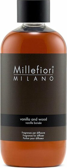 Millefiori Milano Navulling voor Geurstokjes 250 ml - Vanilla &amp; Wood