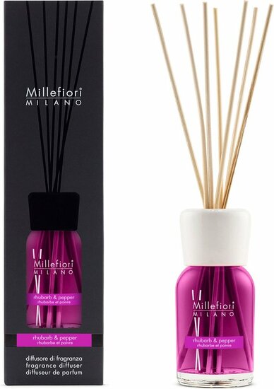 Millefiori Milano - Geurstokjes 250 ml Rhubarb &amp; Pepper