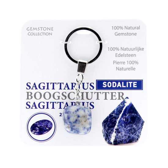 Gemstone - Sodalite- Sleutelhanger - Sterrenbeeld - Boogschutter