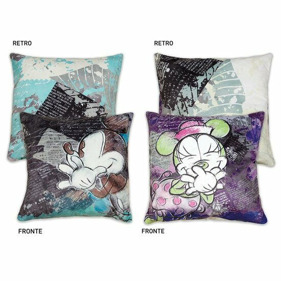 MICKEY THE TRUE ORIGINAL - Set 2 Cushion 40x40 - Purple/Turqoise