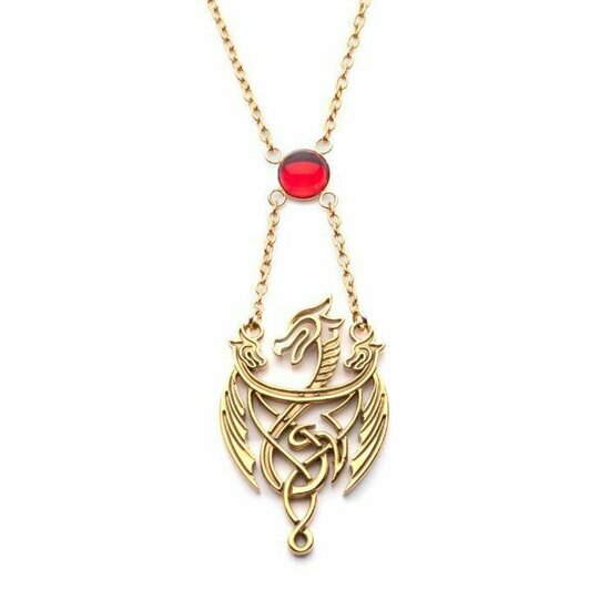 HOUSE OF THE DRAGONS - 3 Dragons - Pendant with Gem Necklace