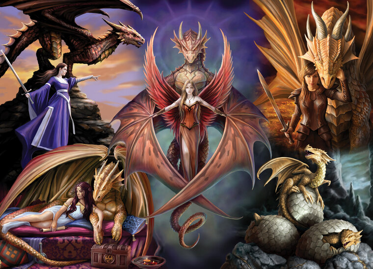 Anne Stokes - Dragon Fellowship Puzzel 1000 Stukjes