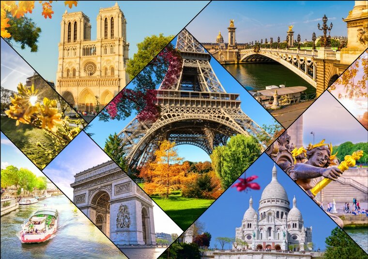 Les Monuments de Paris  - Puzzel - 2000 Stukejs